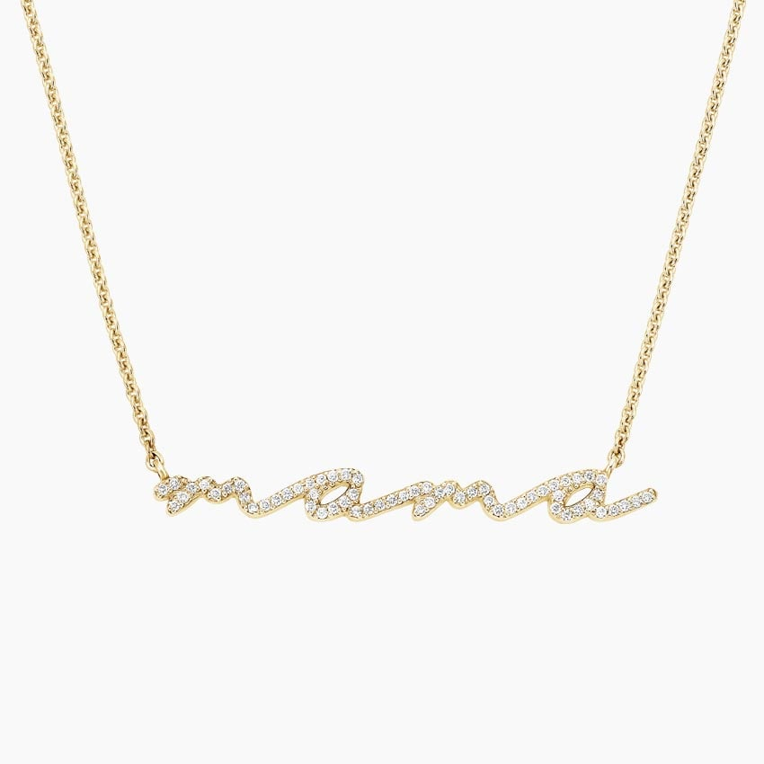 1/5 CTW Lab Grown Diamond Script Mama Pendant