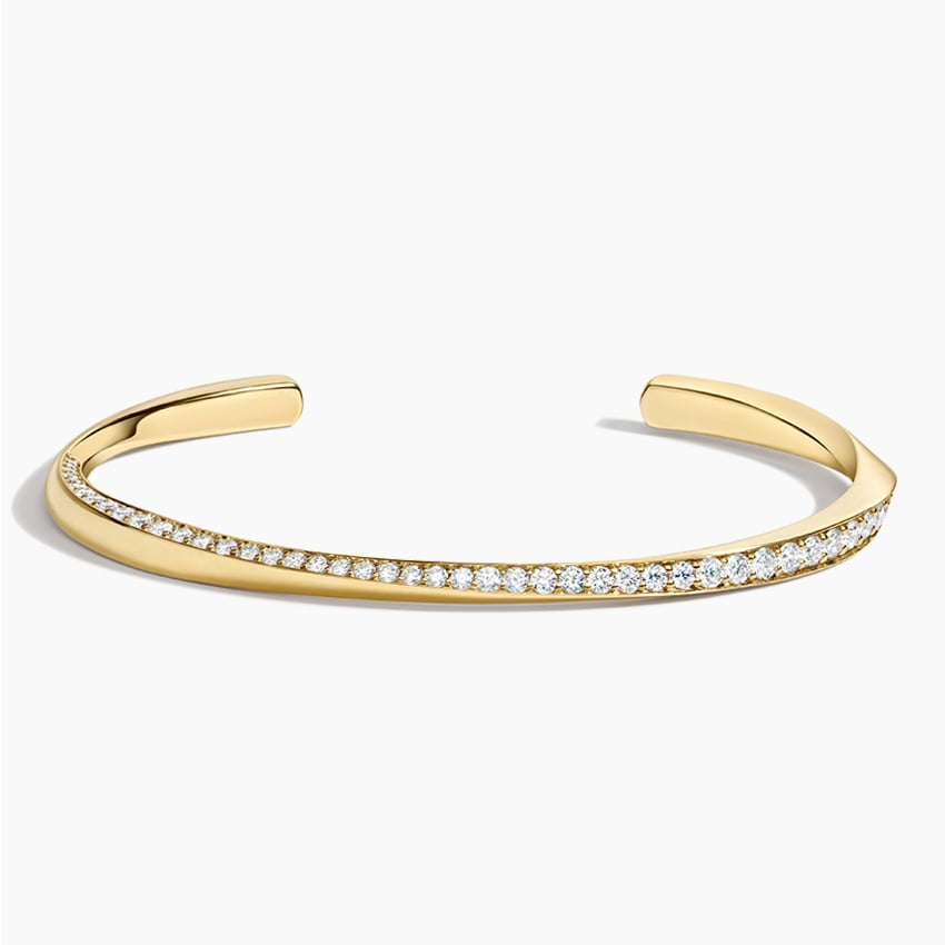 1CTW 6.5 inch Lab Grown Diamond Open Cuff Bracelet