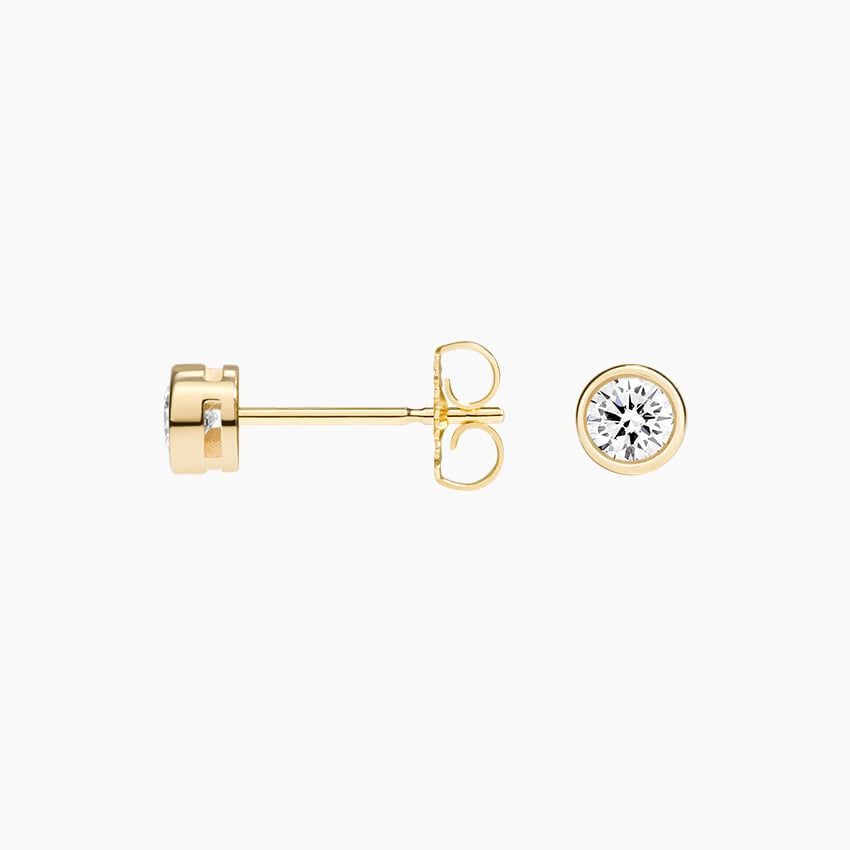 1/4 CTW Lab Grown Diamond Bezel Stud Earrings