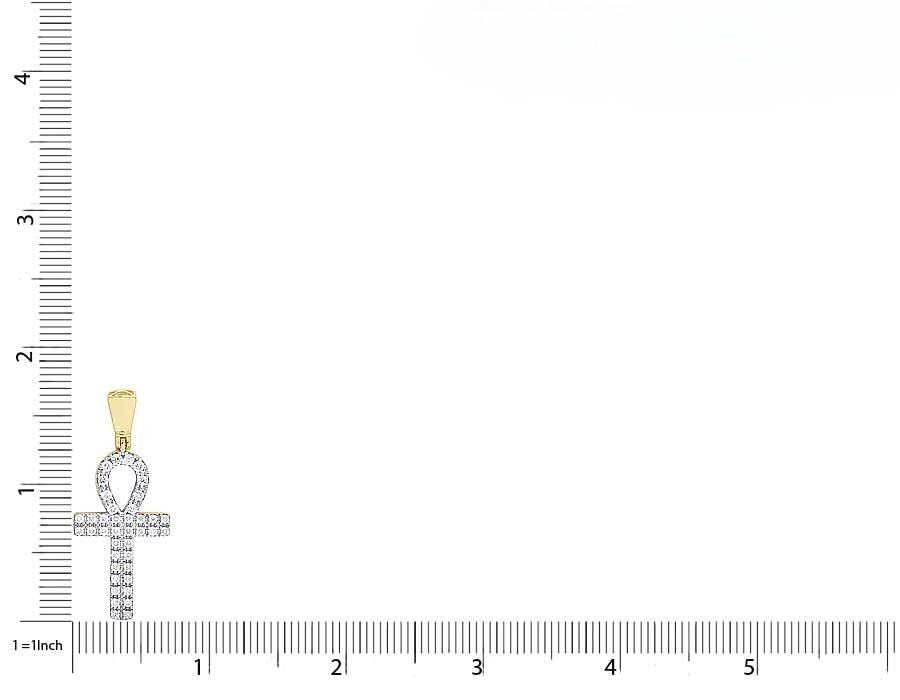 1.2 CTW Lab Grown Diamond Egyptian Ankh Cross Pendant