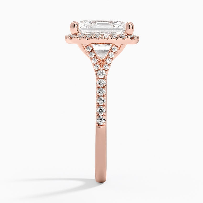 5Ct Asscher Lab Grown Diamond Halo Engagement Ring
