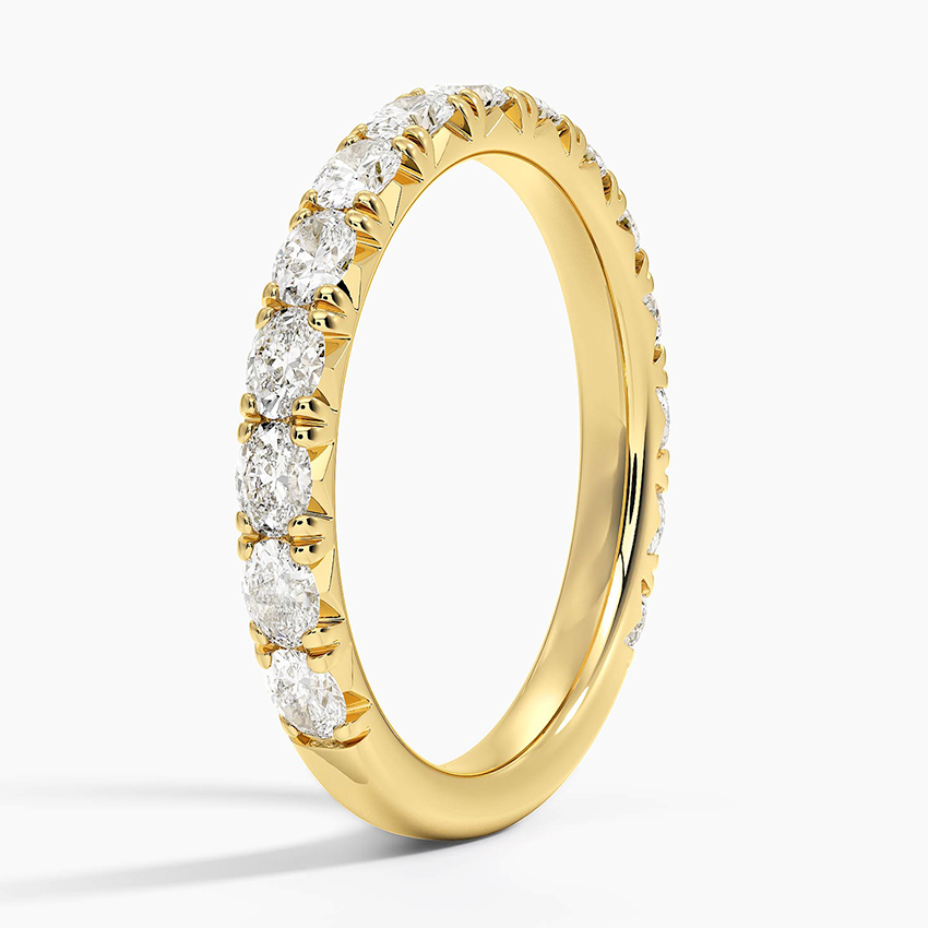 0.81CTW Lab Grown Diamond Prong Set Simple Wedding Band