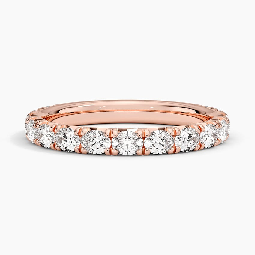 0.81CTW Lab Grown Diamond Prong Set Simple Wedding Band
