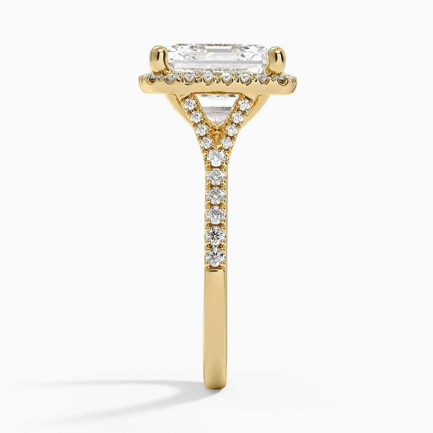 5Ct Asscher Lab Grown Diamond Halo Engagement Ring