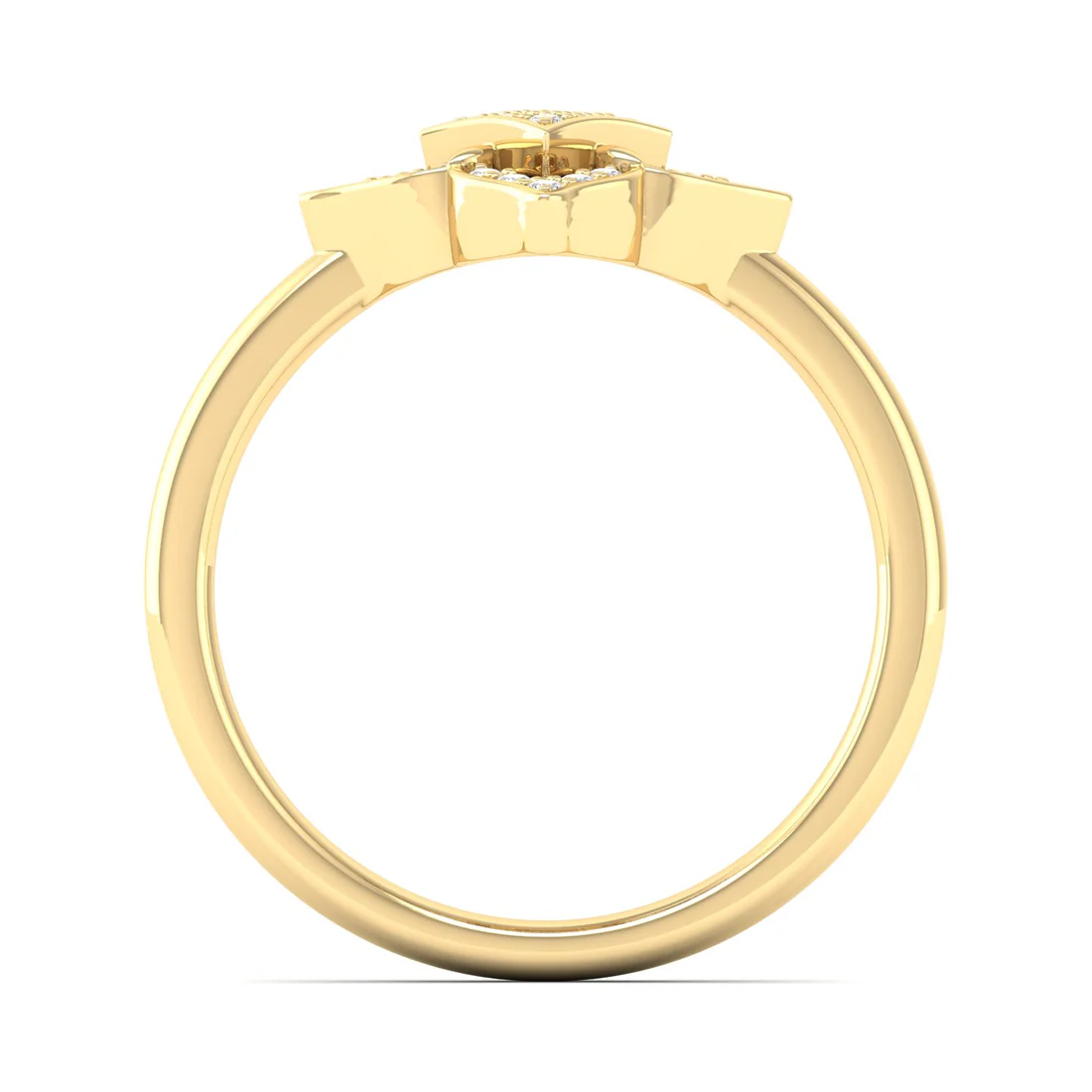 0.12Ctw Lab Grown Diamond Floral Ring