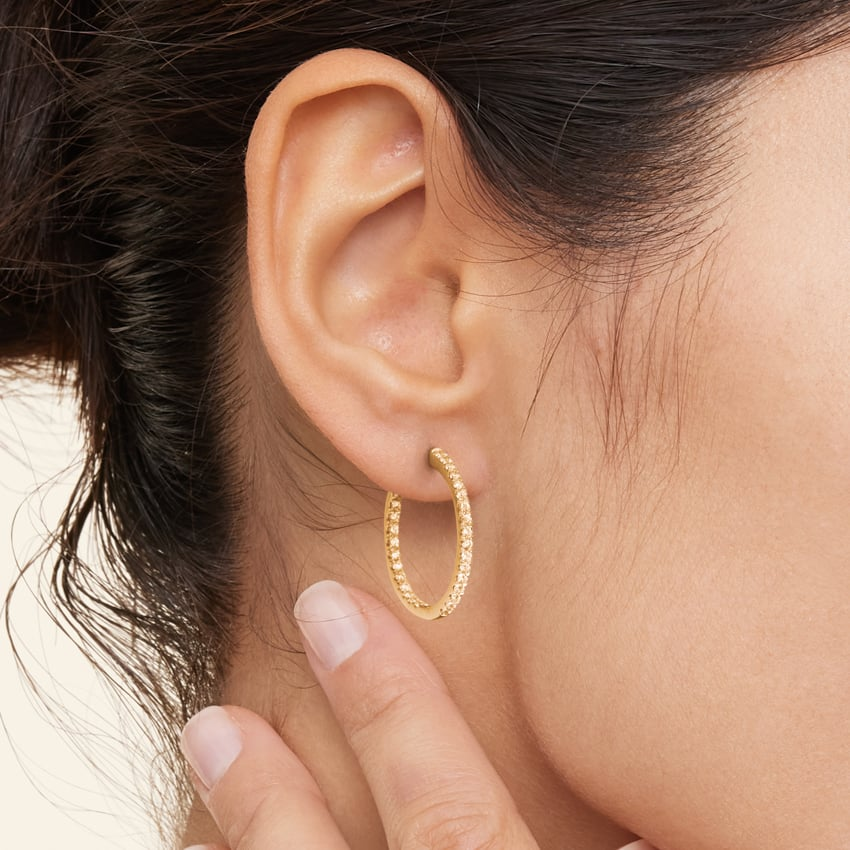 Perfect Small Hoop Diamond Earrings
