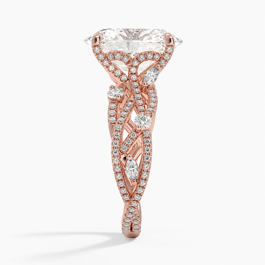 4CT Oval Cut Diamond white Gold Engagement Ring