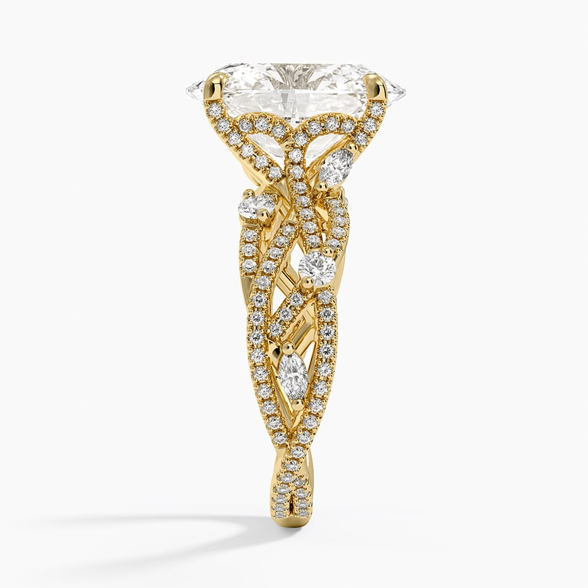 4CT Oval Cut Diamond white Gold Engagement Ring
