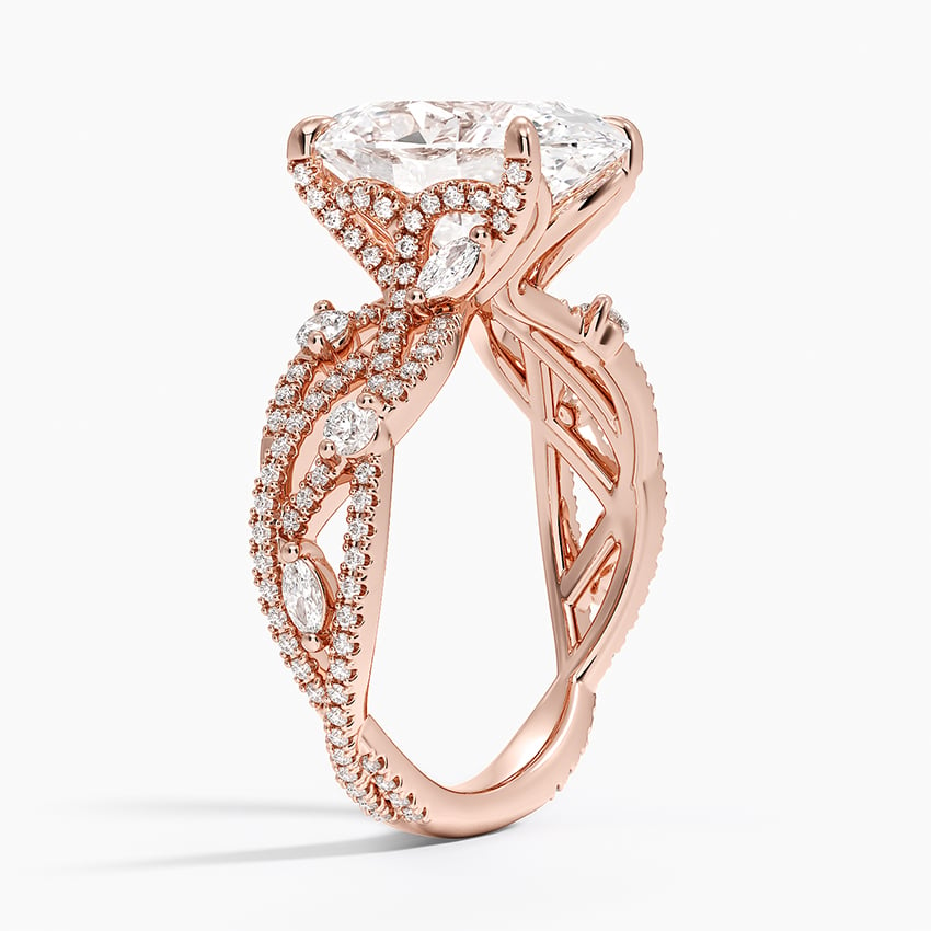 4CT Oval Cut Diamond white Gold Engagement Ring