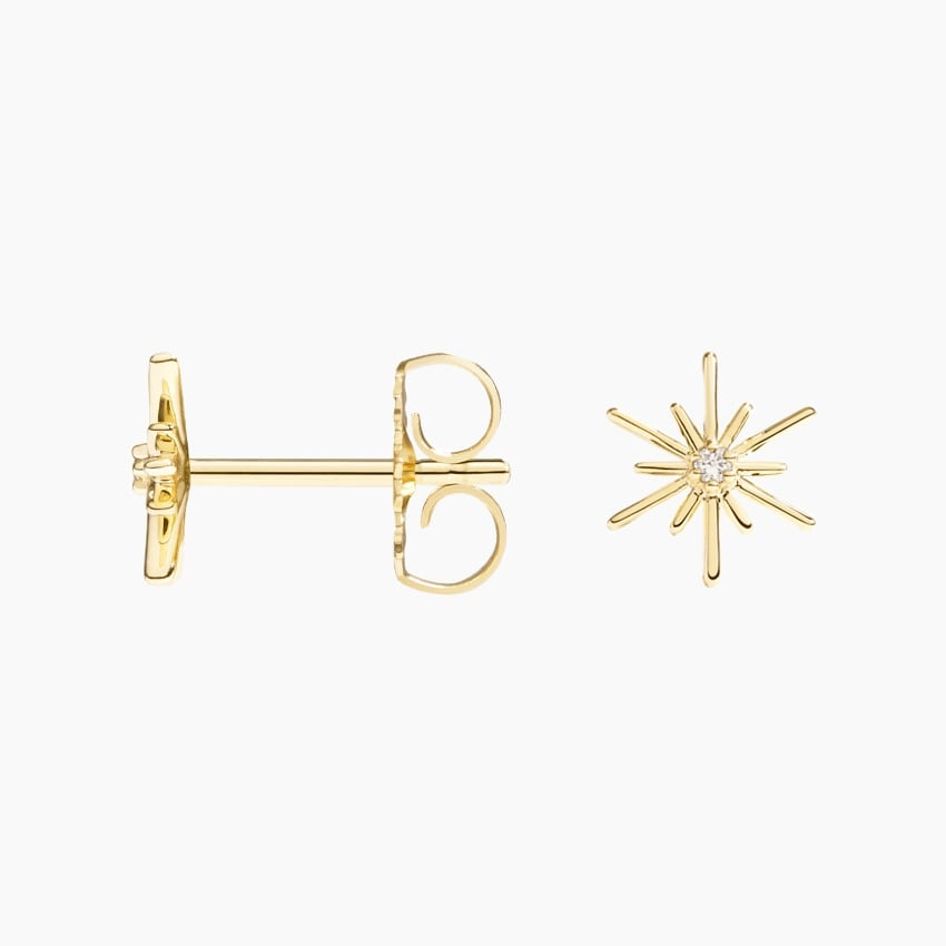 1/6 CTW Lab Grown Diamond Star Shape Stud Earrings