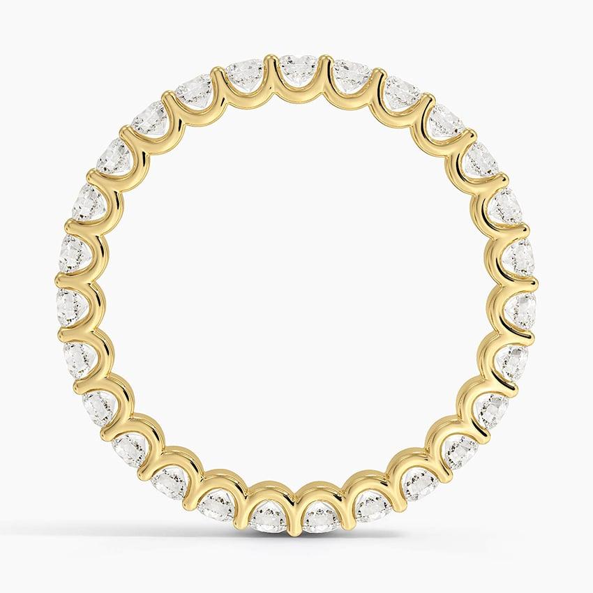18k Solid Yellow Gold Lab Grown Diamond Stacking Wedding Band