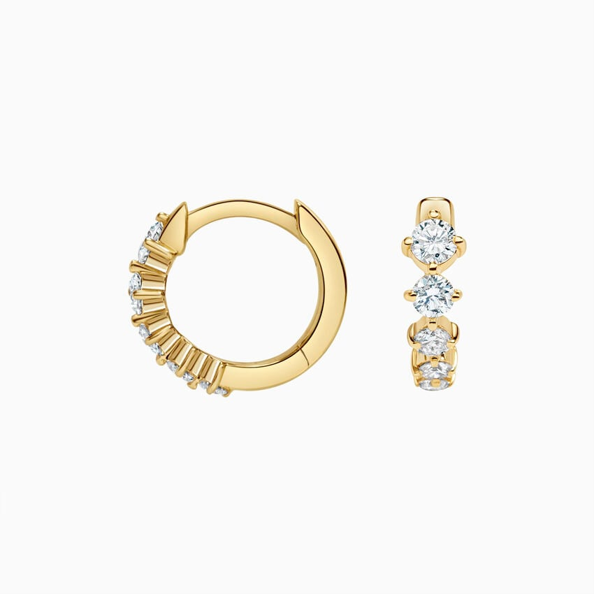 1/4 CTW Lab Grown Diamond Huggie Hoop Earrings