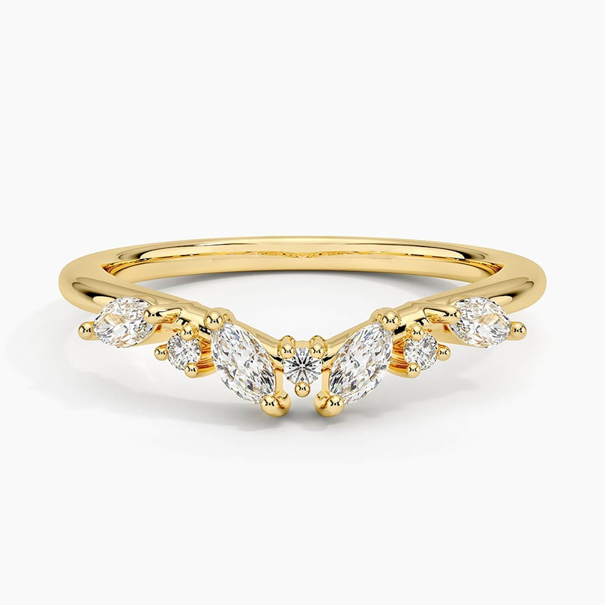 0.24CTW Lab Grown Diamond Cheveron Wedding Band