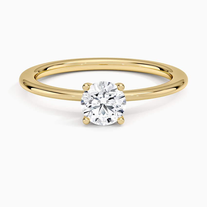1/2Ct Round Lab Grown Diamond Gold Solitaire Ring