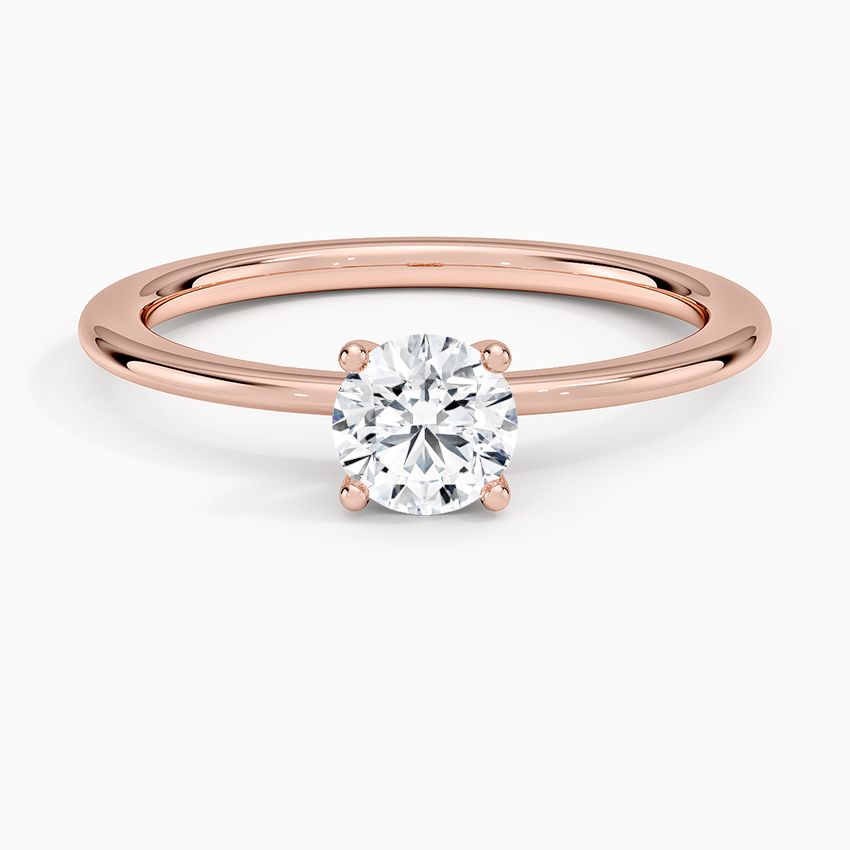 1/2Ct Round Lab Grown Diamond Gold Solitaire Ring