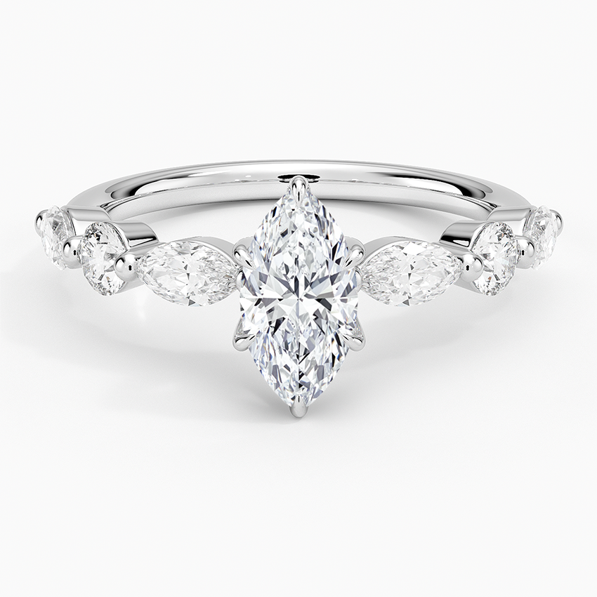 3/4 Marquise Lab Grown Diamond Gold Engagement Ring
