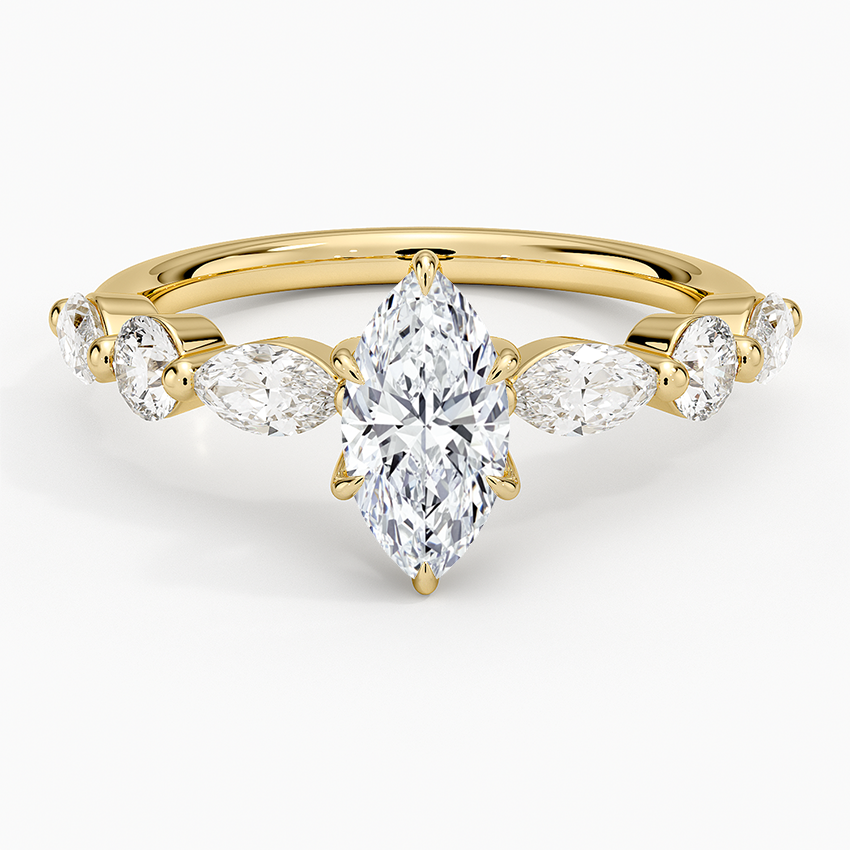 3/4 Marquise Lab Grown Diamond Gold Engagement Ring