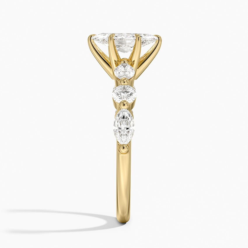 3/4 Marquise Lab Grown Diamond Gold Engagement Ring