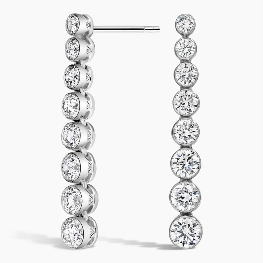 1.50 CTW Lab Grown Diamond Tennis Drop Earrings