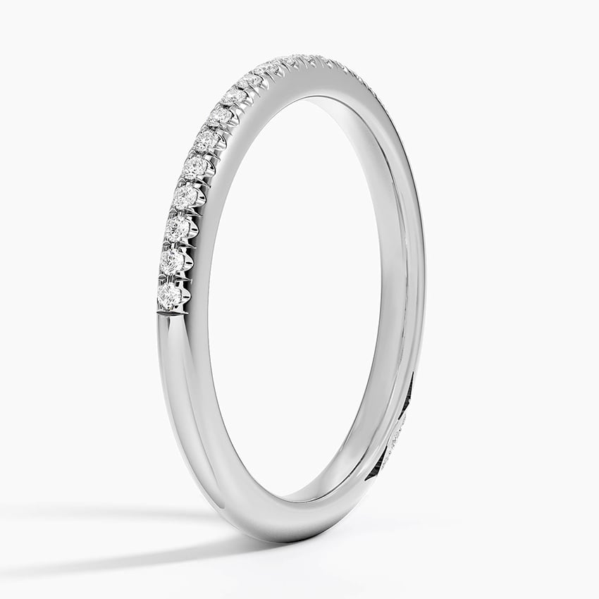 18k Gold Half Eternity Lab Grown Diamond Wedding Band Ring
