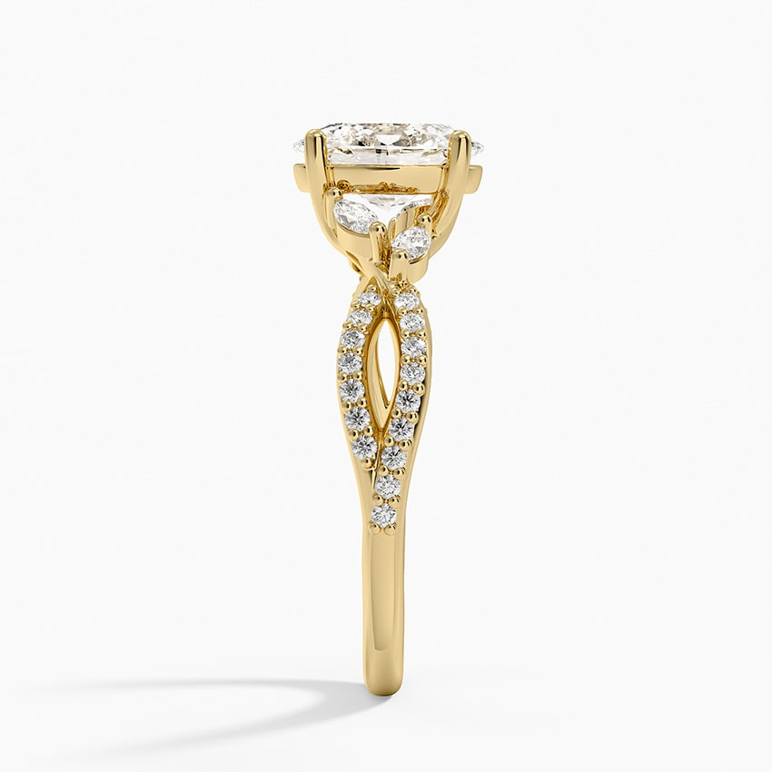 11/4Ct Oval Lab Grown Diamond Twisted Ring