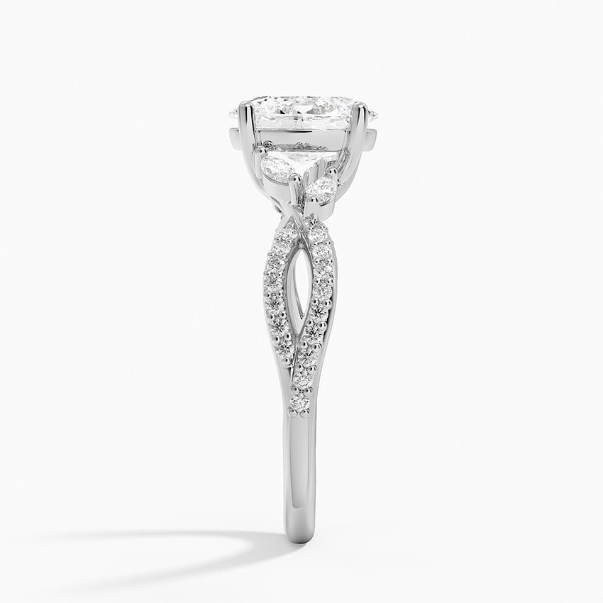 11/4Ct Oval Lab Grown Diamond Twisted Ring