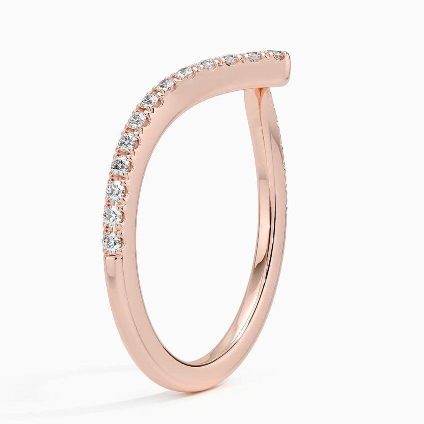 0.18CTW Lab Grown Diamond Cheveron Wedding Band