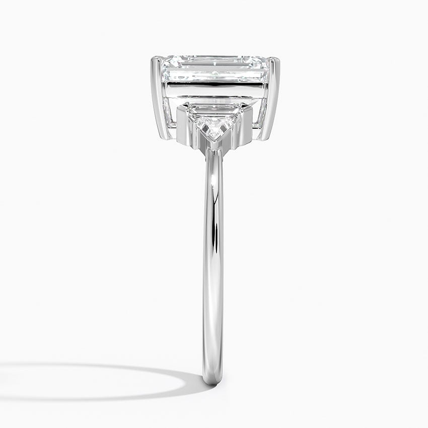 2ct Emerald Lab Grown Diamond Gold Deco Ring