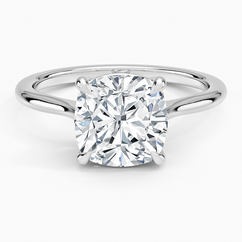 21/2Ct Cushion Lab Grown Diamond Solitaire Ring