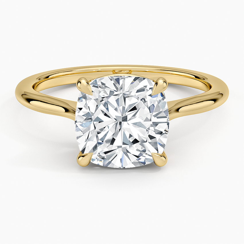 21/2Ct Cushion Lab Grown Diamond Solitaire Ring