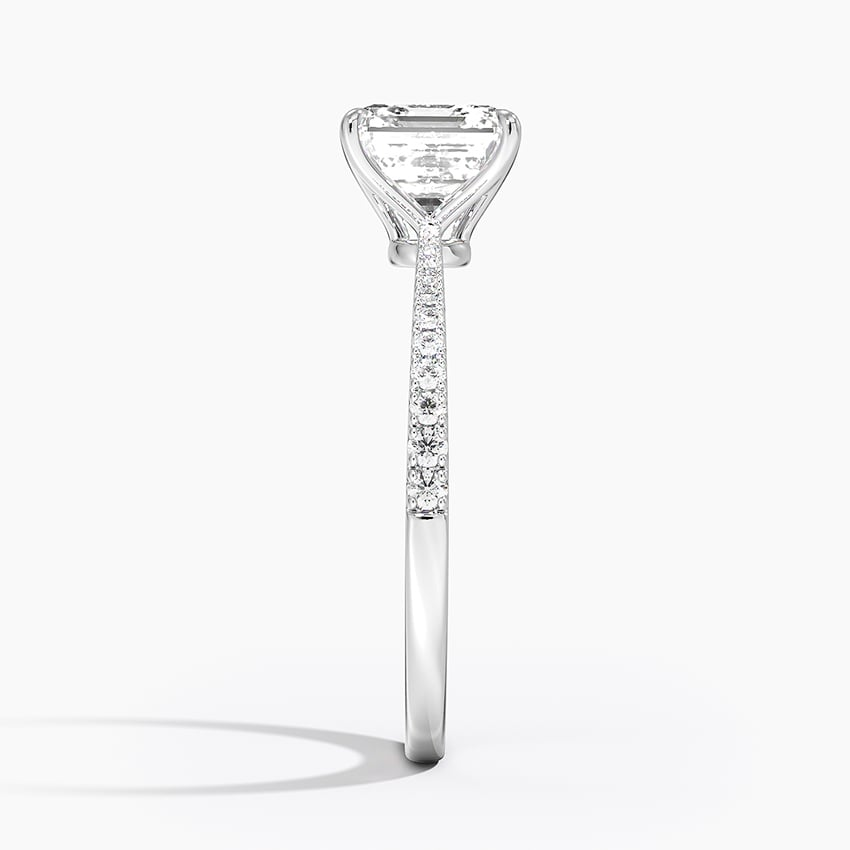 11/2 Asscher Lab Grown Diamond Gold Engagement Ring