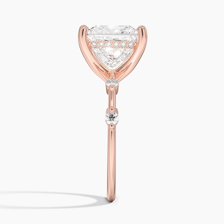 11/4Ct Princess Lab grown Diamond Hidden Halo Diamond Ring