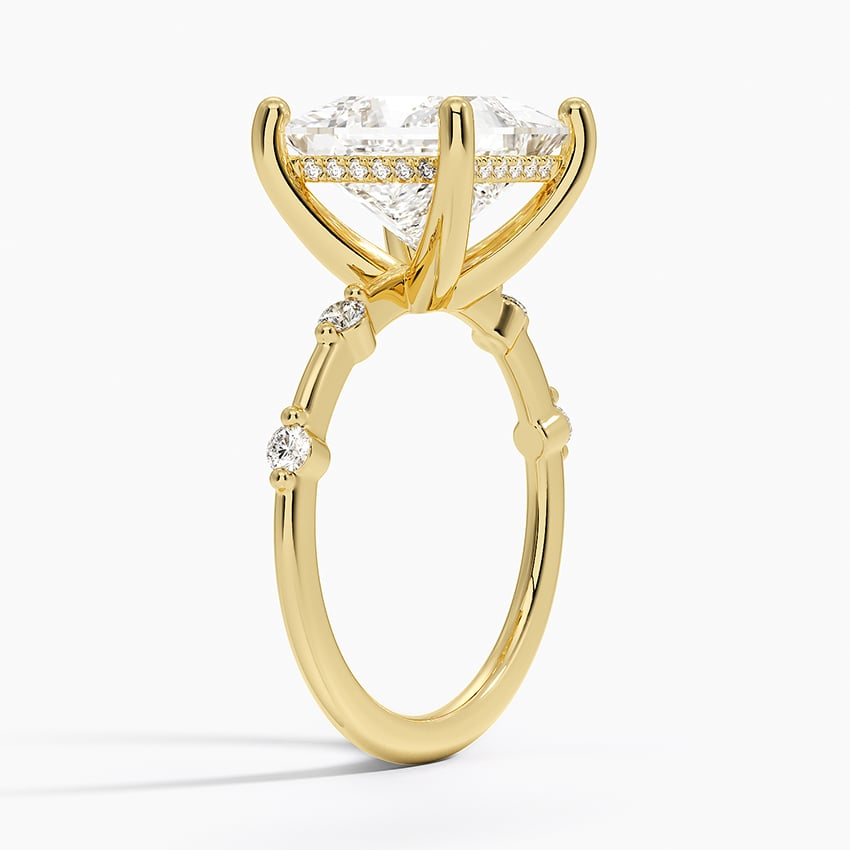 11/4Ct Princess Lab grown Diamond Hidden Halo Diamond Ring