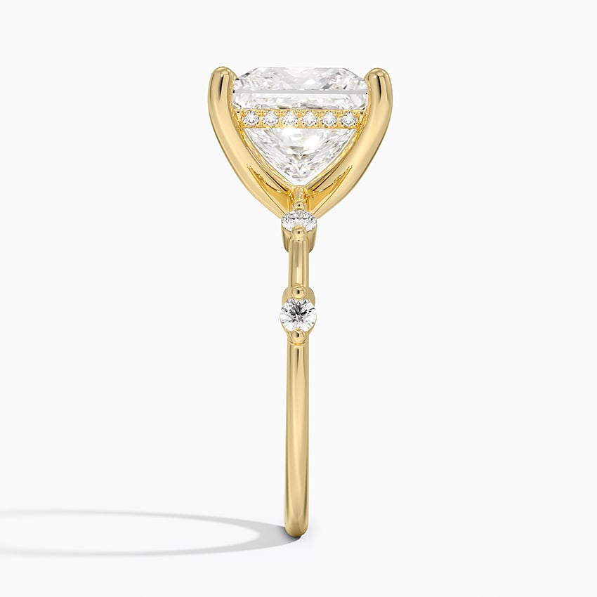 11/4Ct Princess Lab grown Diamond Hidden Halo Diamond Ring