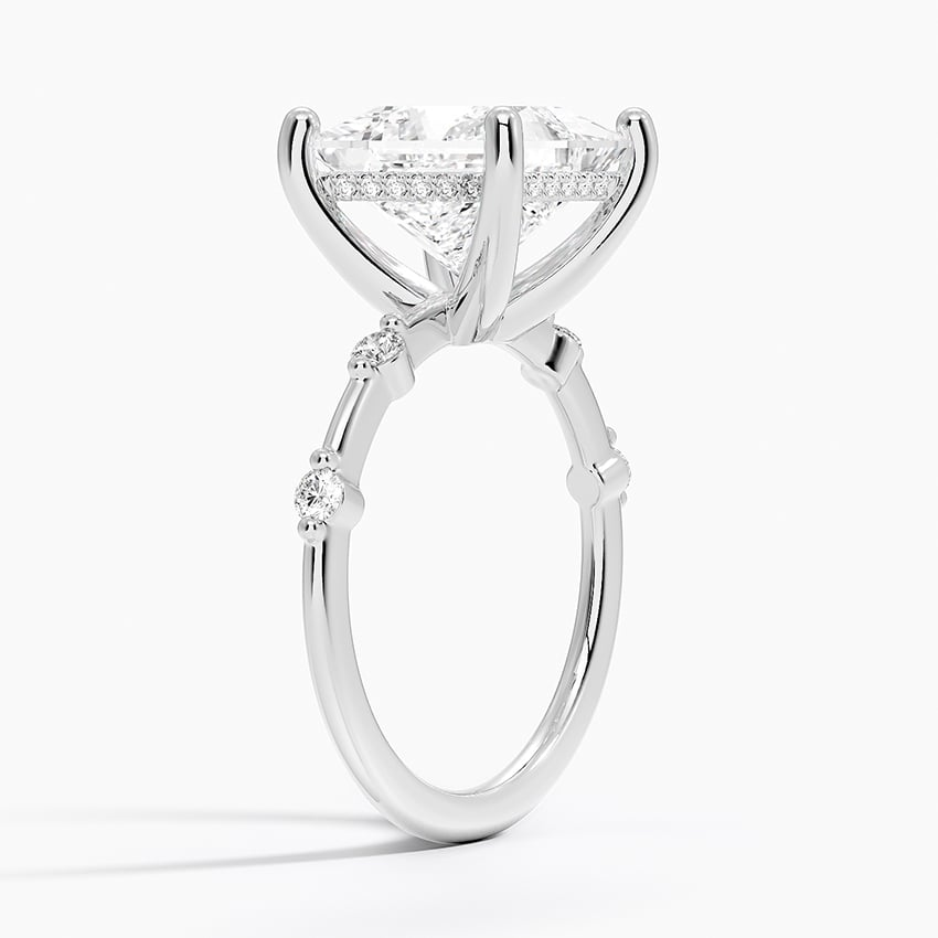 11/4Ct Princess Lab grown Diamond Hidden Halo Diamond Ring