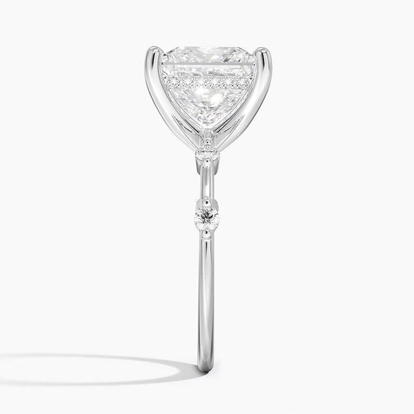 11/4Ct Princess Lab grown Diamond Hidden Halo Diamond Ring