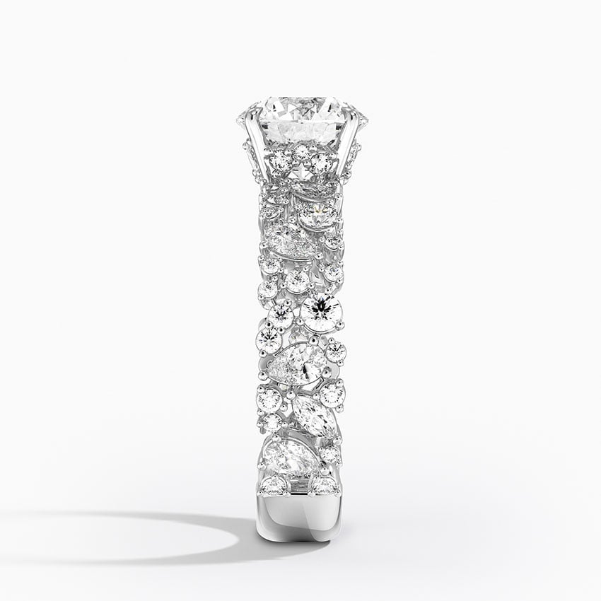 1Ct Round Lab Grown Diamond Gold Unique Band Ring
