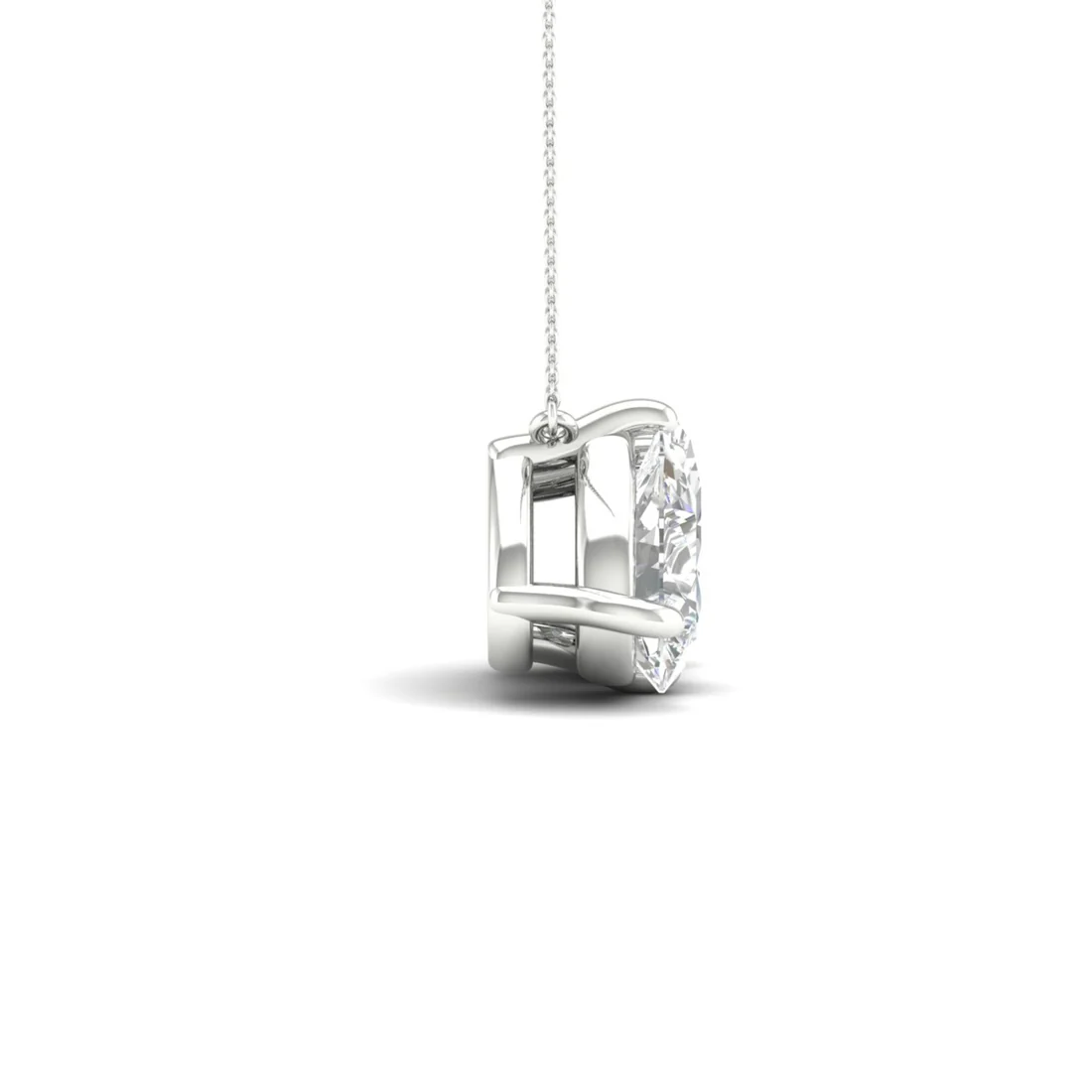 2 CTW Lab Grown Diamond Pear And Oval Pendant