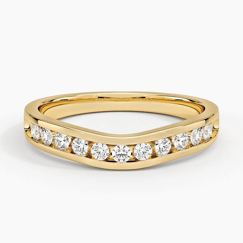 Channel Set 0.22CTW Round Lab Grown Diamond Wedding Band