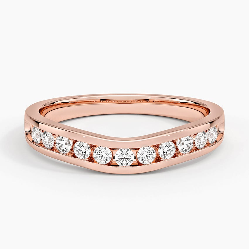 Channel Set 0.22CTW Round Lab Grown Diamond Wedding Band