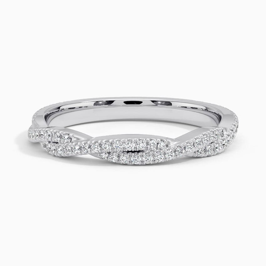 0.26CTW Lab Grown Diamond Twisted Simple Wedding Band