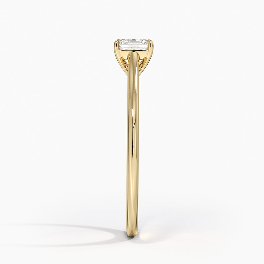 1/2Ct Asscher Lab Grown Diamond Gold Solitaire Ring