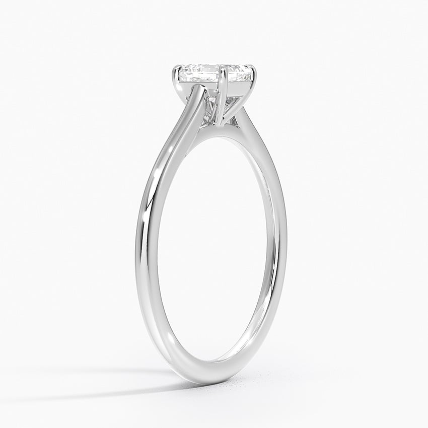 1/2Ct Asscher Lab Grown Diamond Gold Solitaire Ring