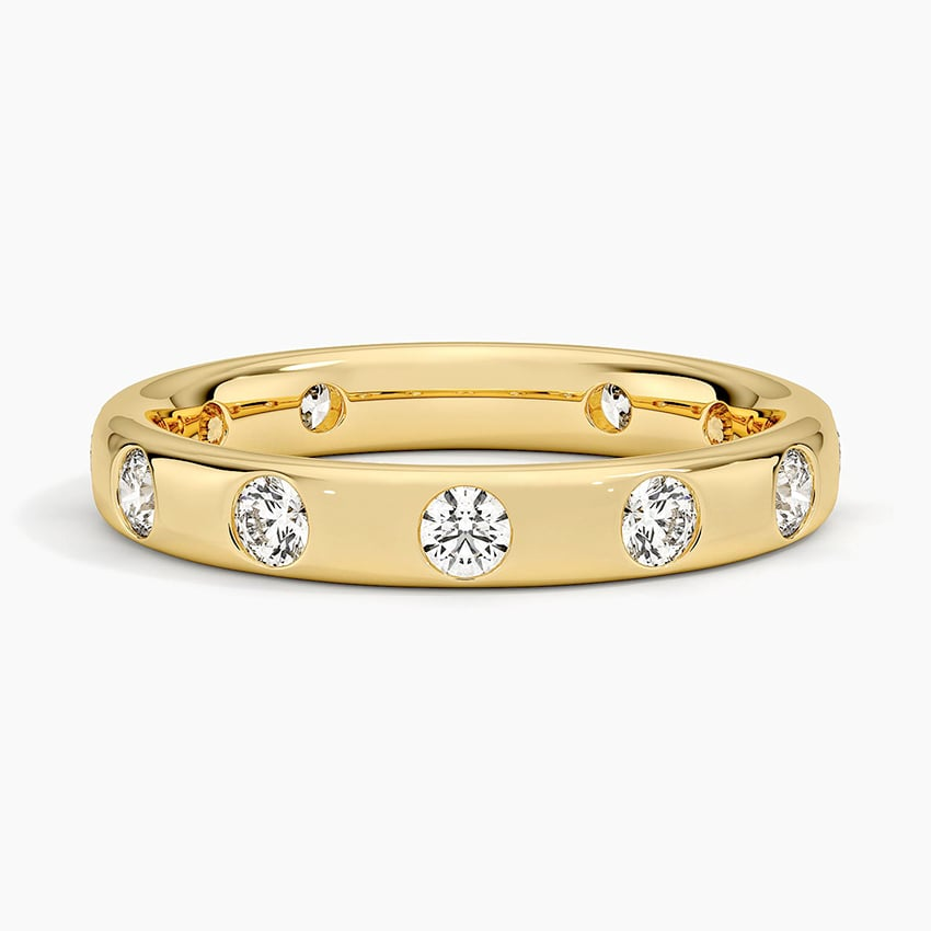 0.77CTW Lab Grown Diamond Flush Setting Wedding Band