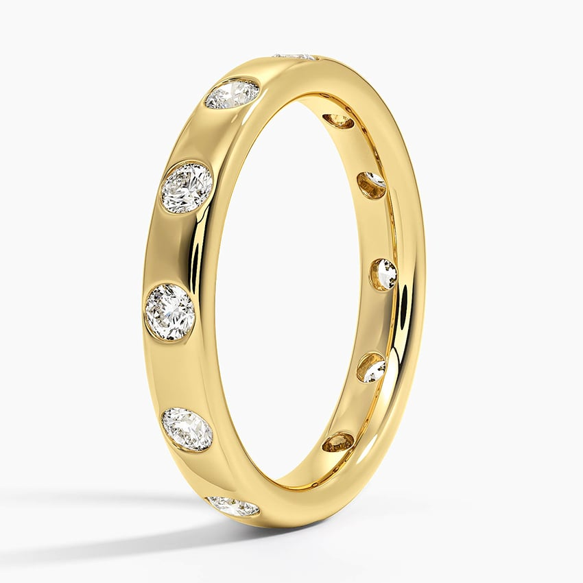 0.77CTW Lab Grown Diamond Flush Setting Wedding Band