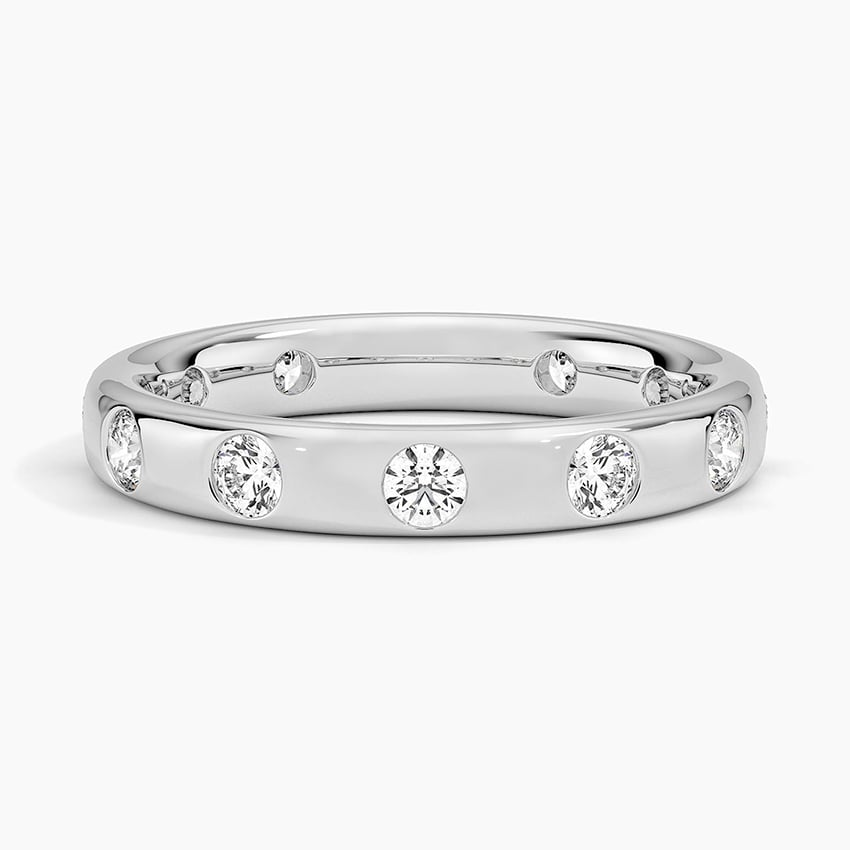 0.77CTW Lab Grown Diamond Flush Setting Wedding Band