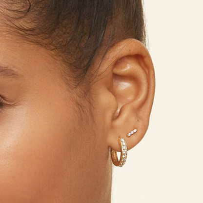 Lab Grown Diamond Hoop and Stud Earring Set