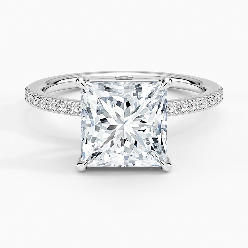 21/2Ct Princess Lab Grown Diamond Gold Engagement Ring
