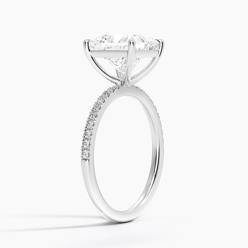 21/2Ct Princess Lab Grown Diamond Gold Engagement Ring