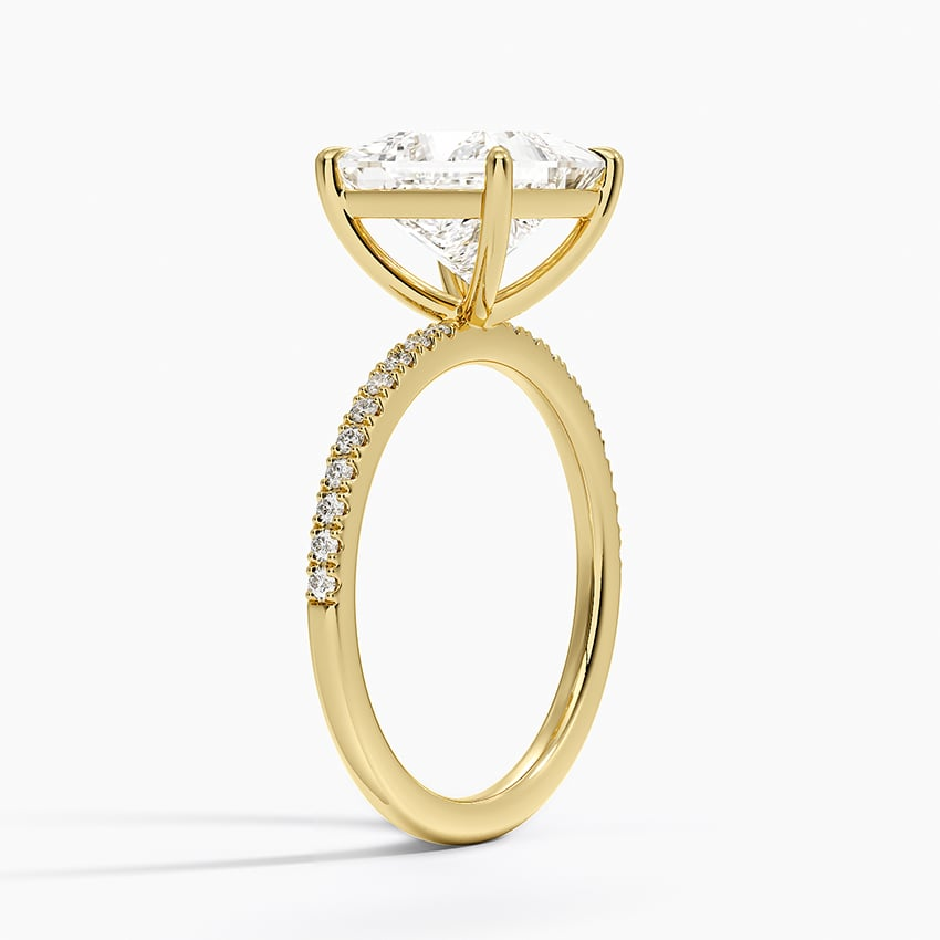 21/2Ct Princess Lab Grown Diamond Gold Engagement Ring